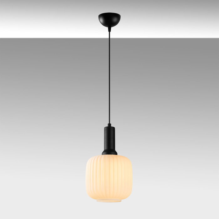 Opviq Asker - 15187 Lámpara de araña de metal y vidrio Negro